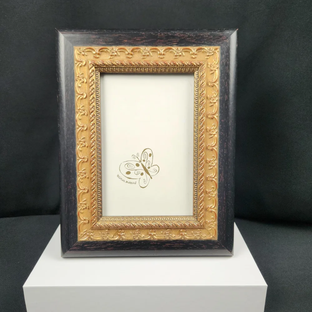 Vintage Gold Ornate Neiman Marcus‎ Wood Picture Frame 4x6 Granny Core
